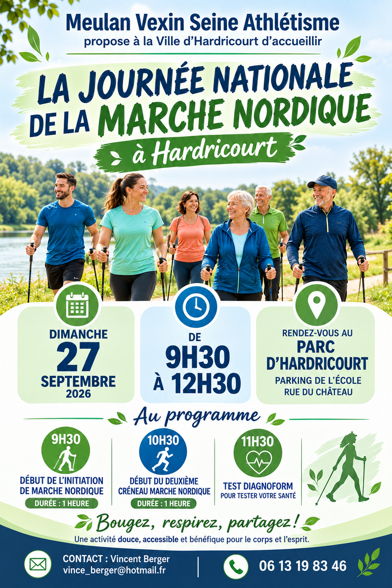 JOURNEE NATIONALE DE LA MARCHE NORDIQUE LE DIMANCHE 27 SEPTEMBRE